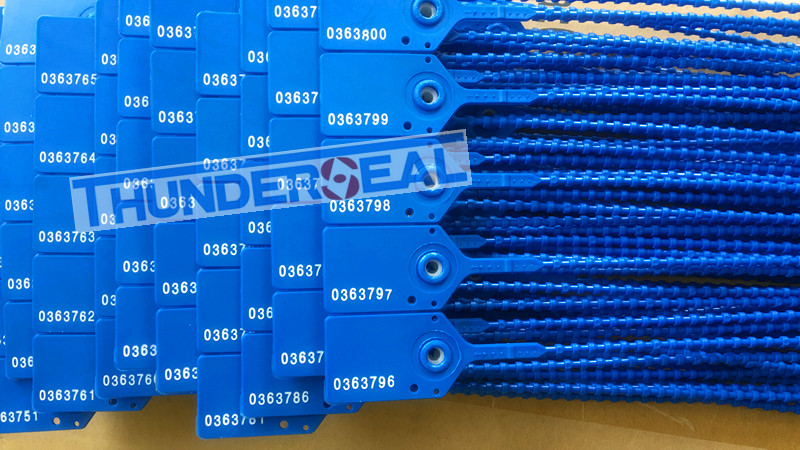 Bead-shaped tail security plastic seal