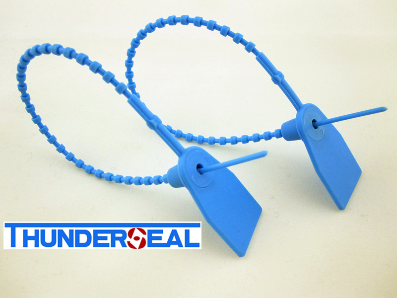 Tug tight seal with bead-shaped tail 