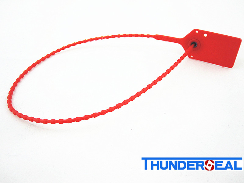 Bead-shaped tail security plastic seal
